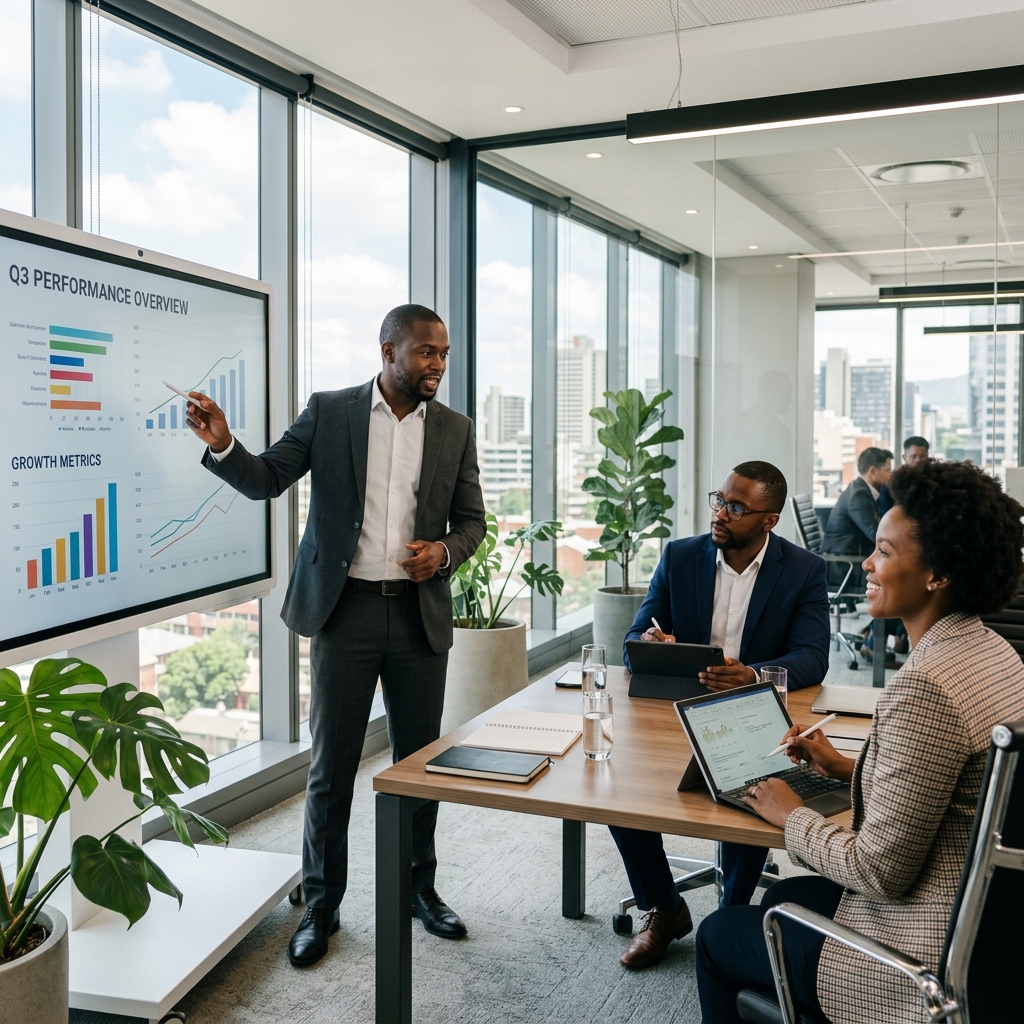 L'équipe TN Consulting en pleine présentation